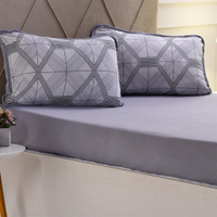 Jogo de Cama King 3 Pçs Malha Premium 145g/m² 100% Algodão 193x203x40cm Illusion