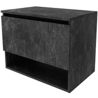 Gabinete de Banheiro 60 cm 1 Porta e Nicho Valente Mármore Lunar