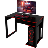 Mesa para Computador Escrivaninha Gamer Preto/Vermelho