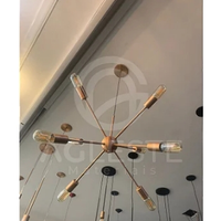 Lustre Sputinik 8 Lâmpada E27 Cobre - T.Y Iluminação