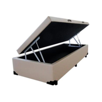 Cama Box Baú Solteirão 0,88x1,88 Corino Bege