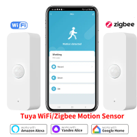 Tuya WiFi Zigbee PIR Motion Sensor Smart Home Human Body Infrared Detector with APP Remote Control Works with SmartLife Alexa