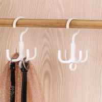 5-Prong Rotating Hanger For Belts Ties Scarves Bags Shoes Clothes Organization