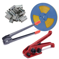 All-in-One Banding with Poly Tensioner, 3200" PP Band, 100 Metal Seals, and Sealer Tools