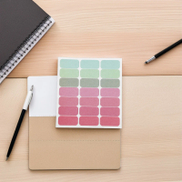 5Sheet Blank Writable Adhesive Labels Colored Label Stickers for Food Containers Mailing Scrapbooking School Organization Name