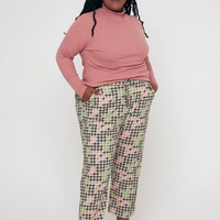 Calça Feminina Estampa Pied De Poule