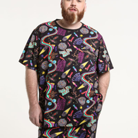 Camiseta com Bolso Estampa Disco