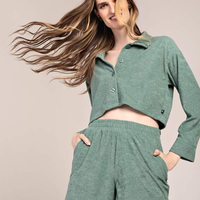 Shorts Cintura Alta Veludo Oliva