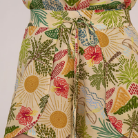 Shorts Recorte Frontal Estampa Aloha