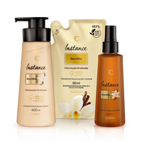 Combo Instance Baunilha: Spray Desodorante 200ml + Hidratante Desodorante Corporal 400ml + Refil Hidratante Desodorante Corporal 350ml