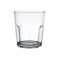 Copo Baixo em Acrílico Oitavado 390ml KOS Transparente