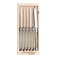 6 Facas em Inox Laguiole Champagne Coutelerrie Neron