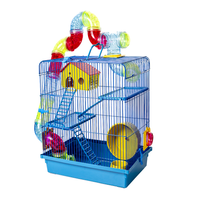 Gaiola 3 Andares Para Hamster Azul Jel Plast