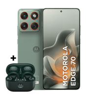 Kit smartphone motorola edge 70 512GB e fone moto buds loop 24GB (12GB RAM + 12GB RAM Boost), Ultrafino, 3 cameras 50MP e tela extreme Amoled 120hz - Lily Pad