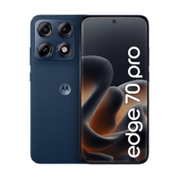 Smartphone Motorola Edge 70 Pro 5G 256GB 24GB (12GB RAM+12GB Ram Boost), 4 câmeras de 50MP, Tela 1.5K extreme AMOLED 144Hz, Bateria 6500 mAh, IP68/IP69 - Azul Escuro