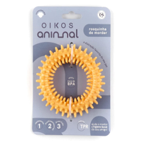 Brinquedo Cães Argola C/Textura Oikos Amarelo