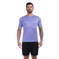 Camiseta de Corrida Mizuno Run Spark Mescla Masculino GG Roxo
