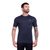 Camiseta de Corrida Mizuno Focus Stamp 2 Masculina P Azul