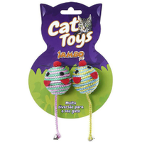 Brinquedo Gatos Jambo Ratinho Redondo 2 Unidades