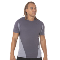 Camiseta de Corrida Mizuno Light Dryaeroflow Masculina G Cinza