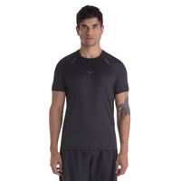 Camiseta de Corrida Mizuno High 3 Masculina G Preto