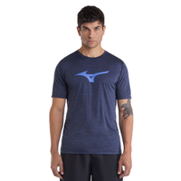 Camiseta de Corrida Mizuno Run Spark Mescla Masculina GG Azul