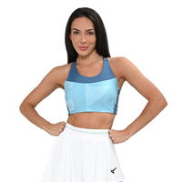 Top de Corrida Mizuno Run Easy 4 Feminino GG Azul