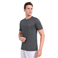 Camiseta de Corrida Masculina Mizuno Nirvana New P Cinza