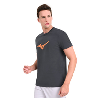 Camiseta Casual Masculina Mizuno Basic Big Logo P Cinza