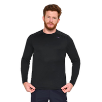 Camiseta de Treino Mizuno Two Loops 88 LS Masculina M Preto