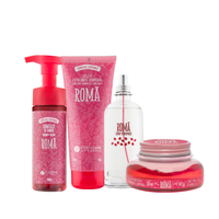 Combo Romã: Chantilly de Banho, Esfoliante, Hidratante e Spray