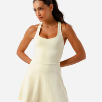 Vestido feminino costas transpassada amarelo