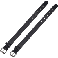 2 Pcs Traditional Kilt Extender Straps Leather Cuff Belt Buckles 1x16 inch Black PU Leather Adjustable Belt with Metal Square