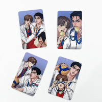 4Pcs/Set Korean Webtoon Gold Series Lomo Cards, Manhwa Character Photo Cards Collectible Gift for Manhwa Fans