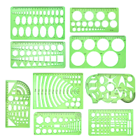Drawing Templates Architecture Measuring Tool Transparent Geometric Rulers Kit For School Office Art Design Building