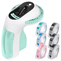 E975 Embossed Label Printer, 3D Label Machine, includes 6 rolls of label tape, suitable for organization and DIY projects.