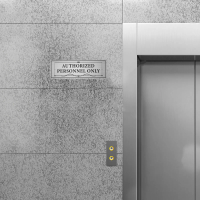 4Pcs Employees Only Adhesive PVC Sign Staff Access Sticker for Office Walls Doors Public Areas Workplace Safety