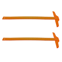 2Pcs Plastic T Shape Rulers Transparent Academic Measuring Straight Rulers Double Side Scale for Student Drafting