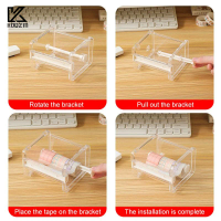 Creative Tape Cutter Set Tape Tool Transparent Tape Holder Tape Dispenser School Supplies Office Stationery For Student