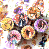 1pcs/1lot Decorative Adhesive tapes Floral Girls masking tapes Junk Journal Scrapbooking stikcers DIY Paper Japanese 2m