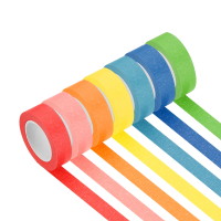 7Rolls Colored Masking Tape 9/16 Inch x 14 Yards Color Code Labeling Painters Tape for Arts Wall Painting Science Lab Organizing