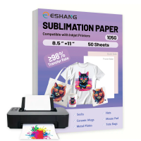 50 Sheets 8.5x11" 105g Sublimation Paper Compatible with Inkjet Printers for T-shirt And Cup Transfer Blank Paper Letter Size