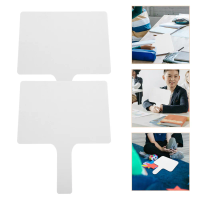 2Pcs Portable Answer Paddle Double Sided Handheld Whiteboard Dry Erase Reusable Board for Classroom Activities Acrylic Build