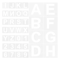 72Pcs Plastic Alphabet Number Stencils Reusable 3 Inch for Painting Craft DIY Signage Scrapbooking Letter Stencil Set for Art
