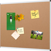 48x36 Inch Cork Bulletin Board with Silver Aluminum Frame for Office Home