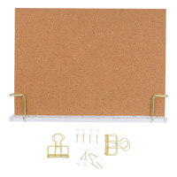 1 Set Small Cork Board For Desk, Framed Wood Notice Memo Bulletin Board With Stand, Decorative Tabletop Display For Office Home
