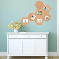 1Set Hexagon Cork Board Lightweight Wall Message Board for Notes Photos Memos Bulletin Home Office Classroom Use