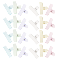 24Pcs Jelly-Colored Acrylic Binder Clips Vibrant Office Paperclips for Teachers Students Journaling Scrapbooking File Organizing