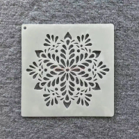 1pcs Geometric Pattern Graffiti Template Mandala Pattern Template Ceramic Tile Spray Painting Irregular Hollow Template