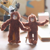 Hot 1Pc Cartoon Gorilla Plush Toy Chimpanzees Monkey Pendant Soft Stuffed Doll Keychain Backpack Car Bag Key Ring Decor Kid Gift